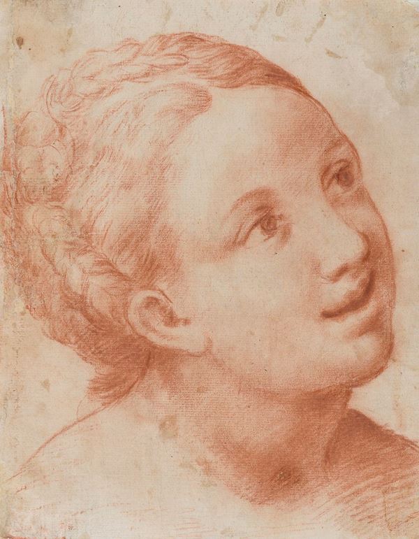 SANGUIGNA VOLTO DI DONNA DELL'AMBITO DEL CORREGGIO