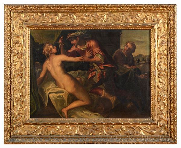 DIPINTO TARQUINIO E LUCREZIA DELLA BOTTEGA DEL TINTORETTO