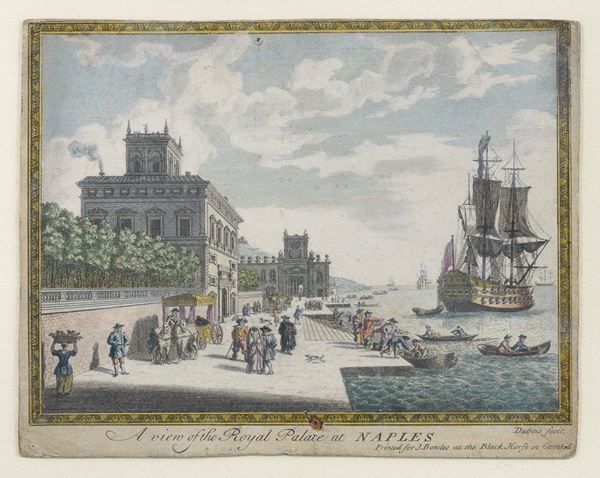 INCISIONE PALAZZO REALE A NAPOLI
