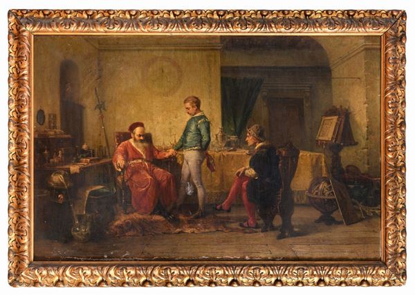 DIPINTO VECCHIO ALCHIMISTA DI FRANCESCO PELUSO