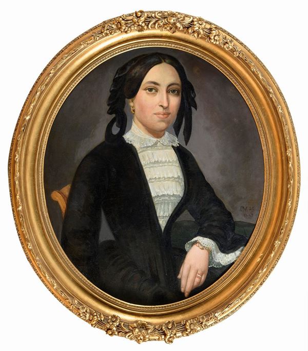 RITRATTO DI NOBILDONNA DI PITTORE SPAGNOLO DEL XIX SECOLO
