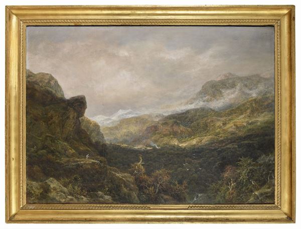 DIPINTO PAESAGGIO MONTUOSO DI ALESSANDRO CASTELLI