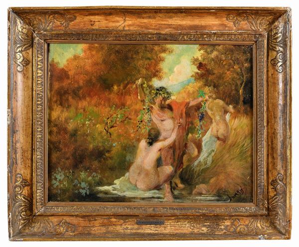NINFE E BACCO AL BAGNO DI TEMISTOCLE LAMESI