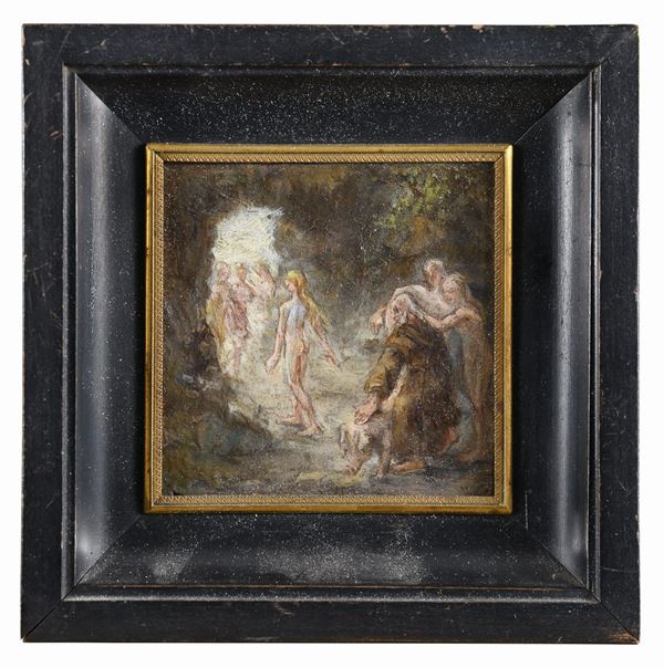 DIPINTO LE TENTAZIONI DI SANT'ANTONIO DI PITTORE NORDICO