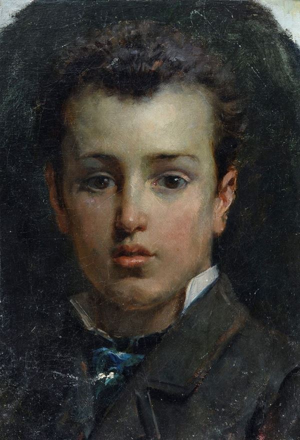 VOLTO DI GIOVANE RAGAZZO DI PITTORE ITALIANO