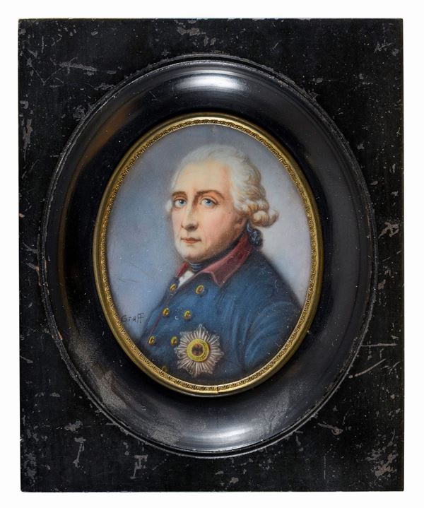 MINIATURA FEDERICO II DI PRUSSIA DI ANTONIO GRAFF
