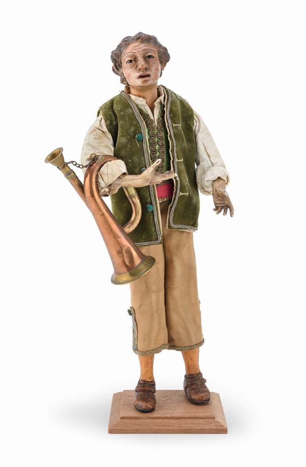 SUONATORE DI TROMBA DA PRESEPE, NAPOLI