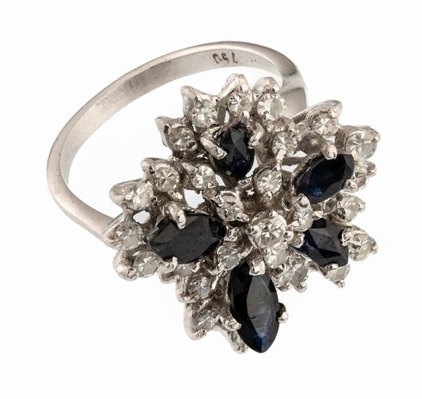 ANELLO CON ZAFFIRI E BRILLANTI
