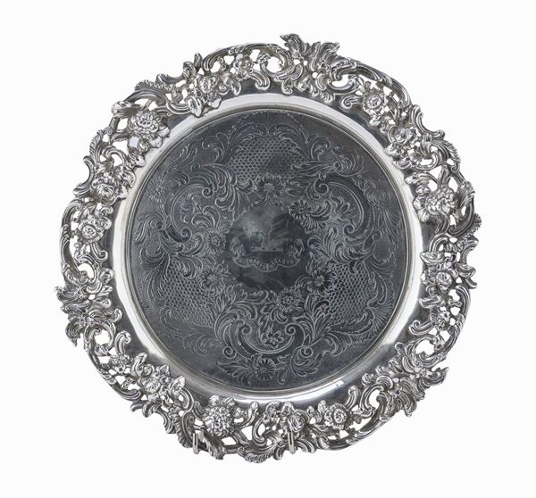 SALVER IN ARGENTO, GIORGIO II LONDRA 1757