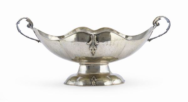 CENTRO TAVOLA IN ARGENTO, ITALIA POST 1968