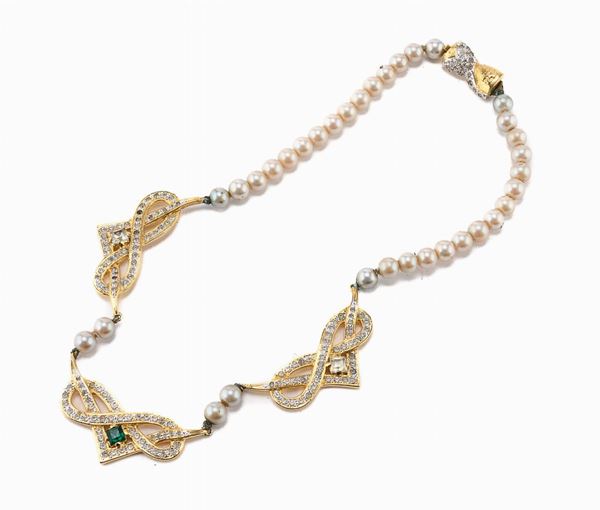 COLLANA FANTASIA CON PIETRE SWAROVSKI, ANNI '80