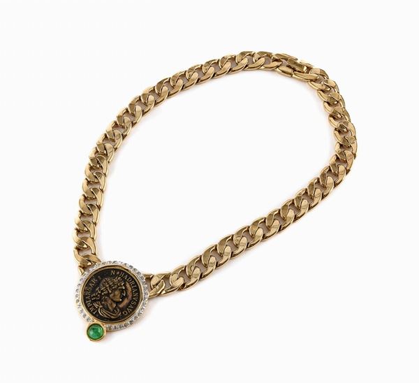COLLANA CON MONETA, ANNI '80