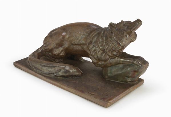 SCULTURA CERAMICA F.TA RICCARDO-GATTI A LUSTRO