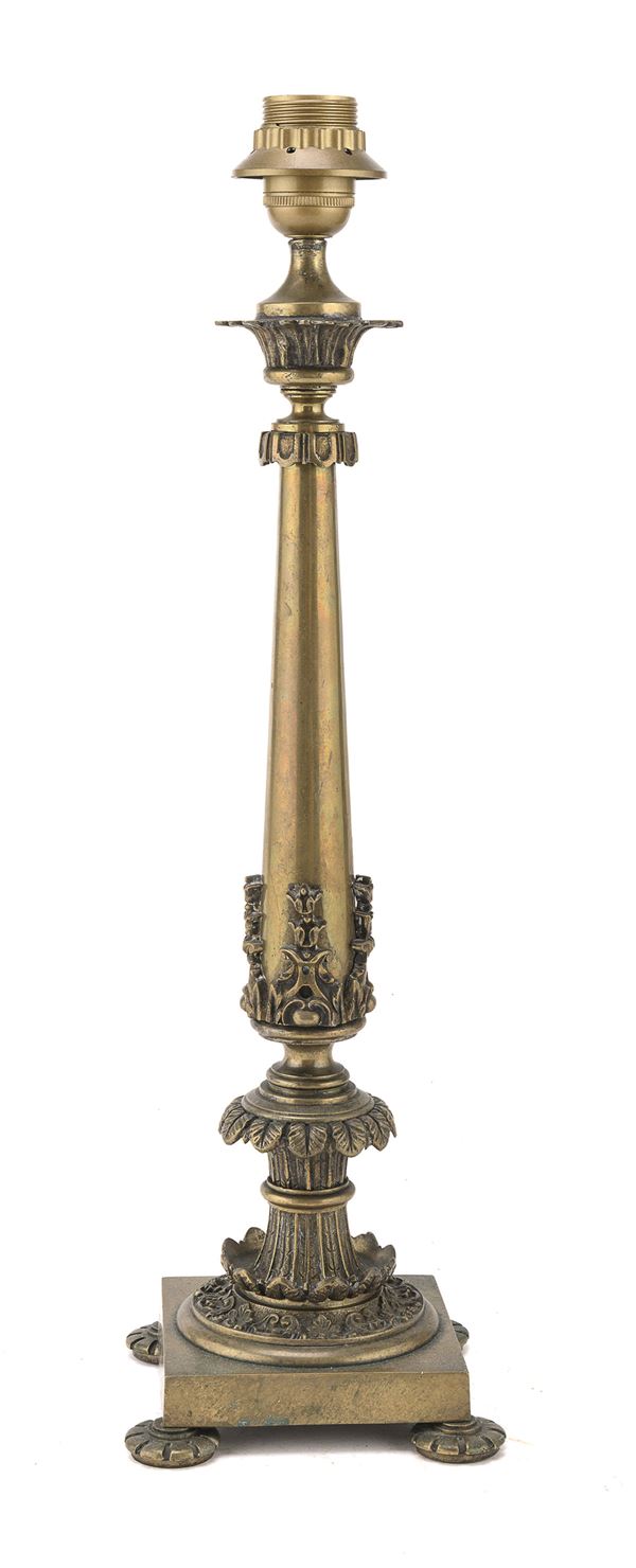 CANDELIERE IN BRONZO DORATO