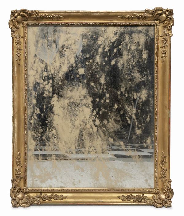 SPECCHIERA IN LEGNO DORATO, XIX SECOLO