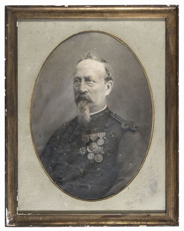 PASTELLO RITRATTO DI GENERALE F.TO E. BALZAMO