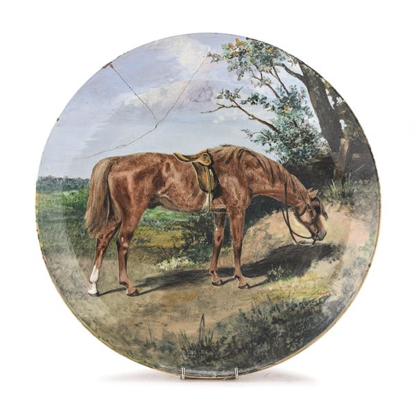 PIATTO DIPINTO IN CERAMICA