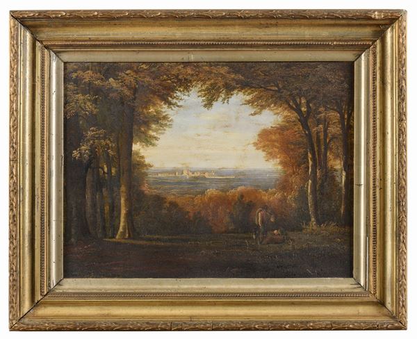 DIPINTO PAESAGGIO DI PITTORE INGLESE