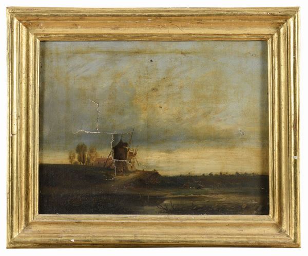 PAESAGGIO CON MULINO DI PAUL JOSEPH CONSTANTIN GABRIEL
