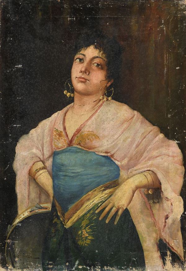 DIPINTO GITANA F.TO E. GIARRA