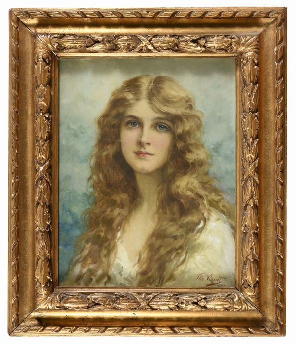 RITRATTO DI FANCIULLA F.TO TITO CONTI