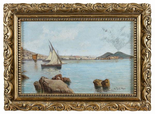 DIPINTO GOLFO DI NAPOLI DI ANGELO DELLA MURA