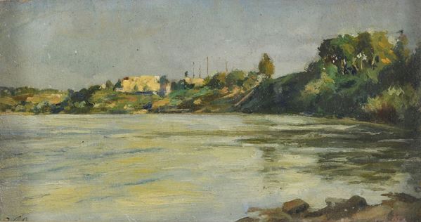 DIPINTO FIUME VERSO LA FOCE