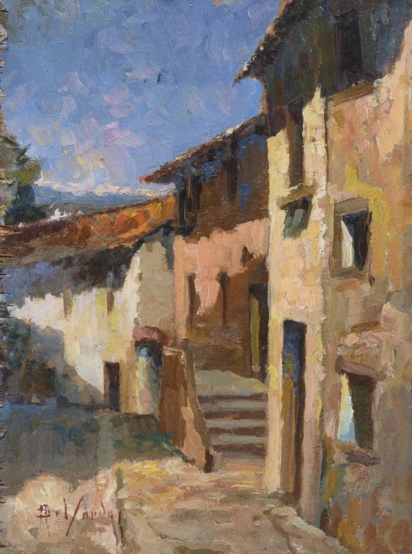 DIPINTO PAESE DI ALFREDO DEL SORDO