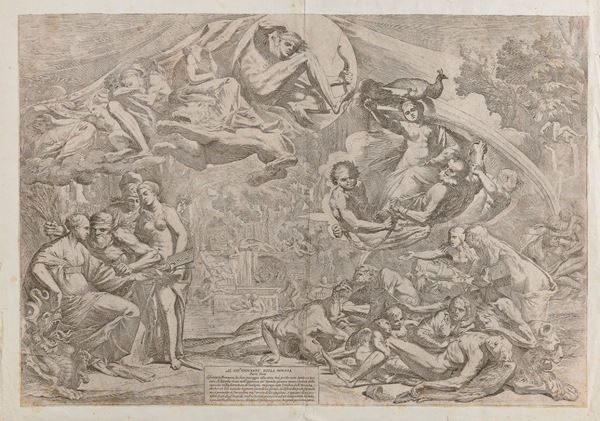 INCISIONE ALLEGORIA DI PIETRO TESTA