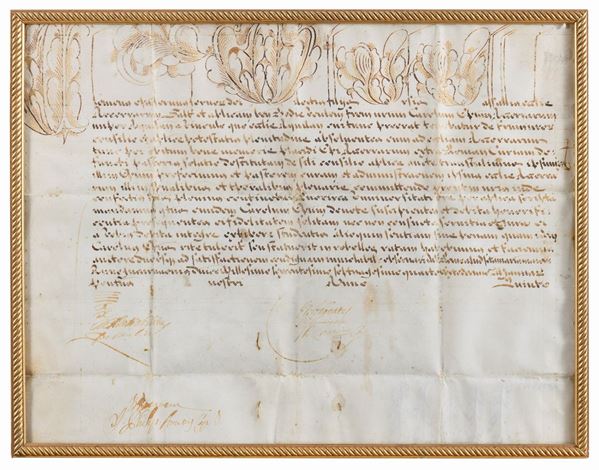 MANOSCRITTO SU PERGAMENA, XVIII SECOLO