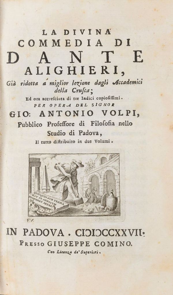 DUE VOLUMI DIVINA COMMEDIA