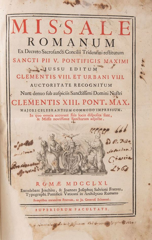 MESSALE ROMANO CON SPARTITI 1761