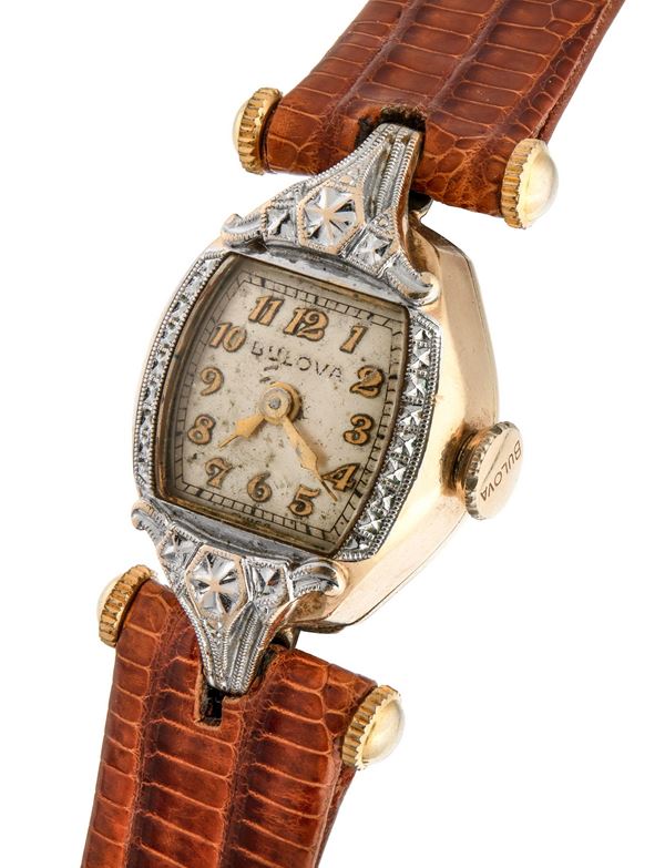 OROLOGIO BULOVA LADY VINTAGE IN ORO E BRILLANTI
