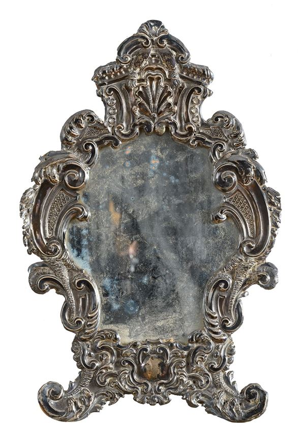 SPECCHIERA IN ARGENTO, ROMA STATO PONTIFICIO INIZI XVIII SECOLO