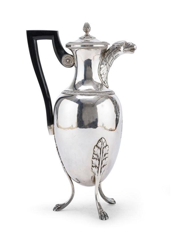 CAFFETTIERA IN ARGENTO, PUNZONE PARIGI 1794/1797