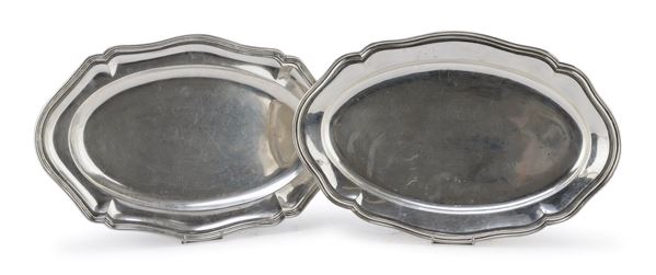 COPPIA DI FIAMMINGHE IN ARGENTO, ALESSANDRIA 1935/1943