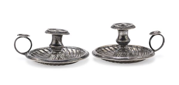 COPPIA DI BUGIE IN ARGENTO