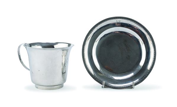TAZZA DA COLAZIONE IN ARGENTO, PARIGI 1809/1819