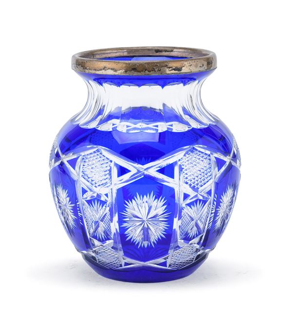 VASO IN CRISTALLO TAGLIATO, BOEMIA