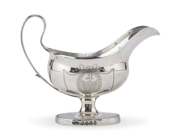 PICCOLA SALSIERA IN ARGENTO, LONDRA 1785