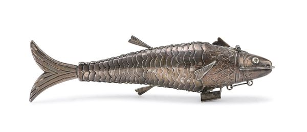 PESCE IN ARGENTO, ITALIA INIZI XX SECOLO