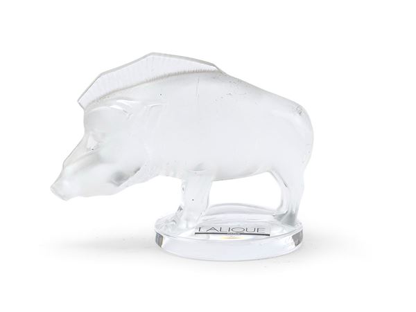 CINGHIALE IN VETRO SATINATO, LALIQUE