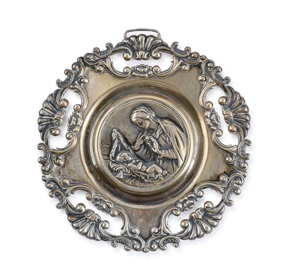 PATERA IN ARGENTO, PUNZONE ITALIA 1940 ca.