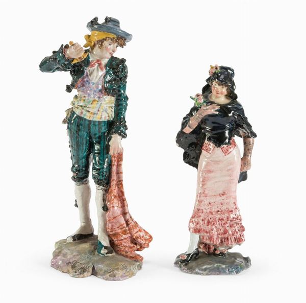 COPPIA STATUINE IN CERAMICA