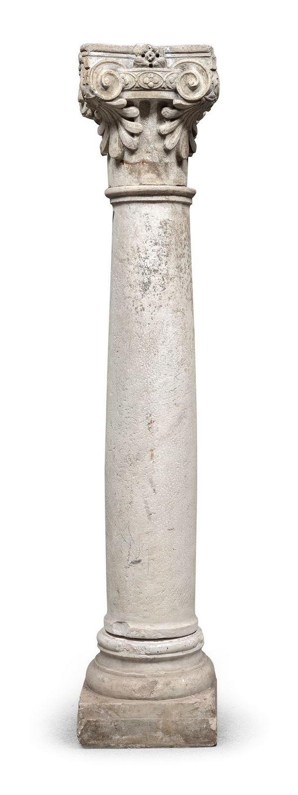 COLONNA IN MARMO BIANCO, XVII SECOLO