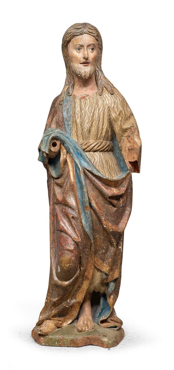 SCULTURA DI SAN GIOVANNI, ITALIA CENTRALE XVI SECOLO