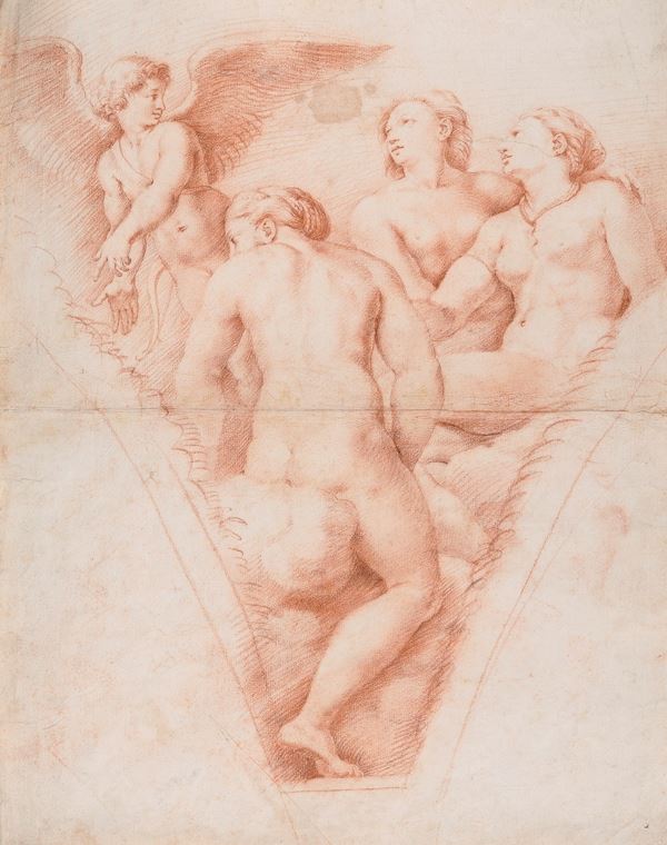 SANGUIGNA CUPIDO DI PITTORE ATTIVO A ROMA
