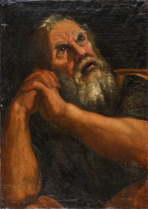 DIPINTO SANPIETRO DI PITTORE SEGUACE DEI CARRACCI