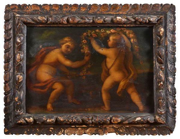 DIPINTO PUTTI DI PITTORE GENOVESE DEL SEICENTO
