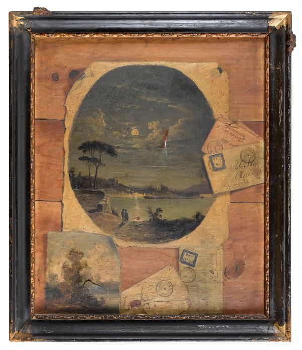 DIPINTO A TROMPE-L'OEIL PAESAGGI E CARTOLINE